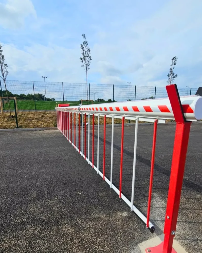 Dundee High School Automatic Barrier Installation Boom Rest Close Up